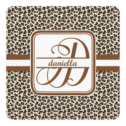 Leopard Print Square Decal - XLarge (Personalized)