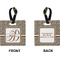 Leopard Print Square Luggage Tag (Front + Back)