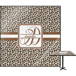 Leopard Print Square Table Top - 30" (Personalized)