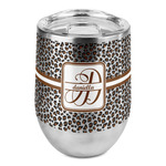 Leopard Print Stemless Wine Tumbler - Full Print (Personalized)