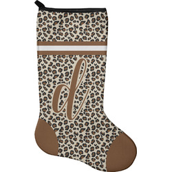 Leopard Print Holiday Stocking - Single-Sided - Neoprene (Personalized)