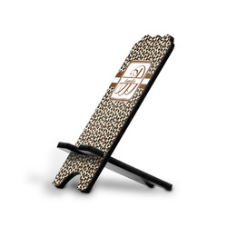 Leopard Print Stylized Cell Phone Stand - Small w/ Name and Initial