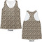 Leopard Print Womens Racerback Tank Tops - Medium - Front and Back