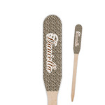 Leopard Print Paddle Wooden Food Picks - Double Sided (Personalized)