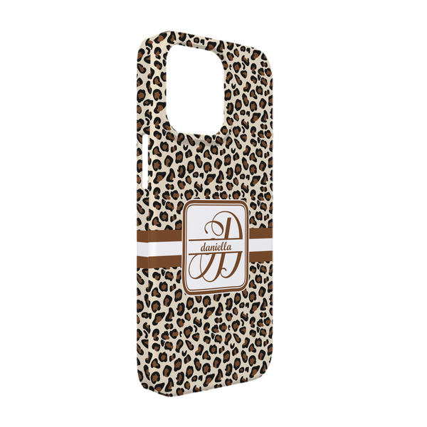 Custom Leopard Print iPhone Case - Plastic - iPhone 13 (Personalized)