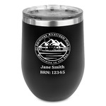 Carolina Airstream Club Stemless Stainless Steel Wine Tumbler - Black - Double-Sided