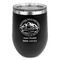 Carolina Airstream Club Stainless Wine Tumblers - Black - Double Sided - Front