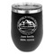 Carolina Airstream Club Stainless Wine Tumblers - Black - Single Sided - Front