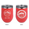 Carolina Airstream Club Stainless Wine Tumblers - Coral - Double Sided - Approval