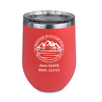 Carolina Airstream Club Stemless Stainless Steel Wine Tumbler - Coral - Double-Sided