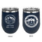 Carolina Airstream Club Stainless Wine Tumblers - Navy - Double Sided - Approval