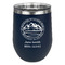 Carolina Airstream Club Stainless Wine Tumblers - Navy - Double Sided - Front