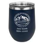 Carolina Airstream Club Stemless Stainless Steel Wine Tumbler - Navy - Single-Sided