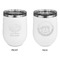 Carolina Airstream Club Stainless Wine Tumblers - White - Double Sided - Approval