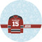 Hockey 1" Multipurpose Round Labels - Single Sticker