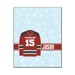 Hockey Wood Print - 16x20 (Personalized)