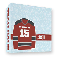 Hockey 3 Ring Binder - Full Wrap - 3" (Personalized)