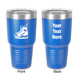 Hockey 30 oz Stainless Steel Tumbler - Royal Blue - Double-Sided (Personalized)