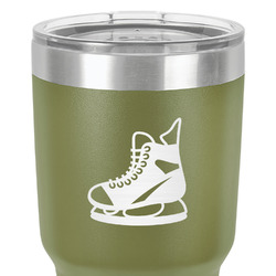 Hockey 30 oz Stainless Steel Tumbler - Olive - Double-Sided (Personalized)