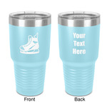 Hockey 30 oz Stainless Steel Tumbler - Teal - Double-Sided (Personalized)