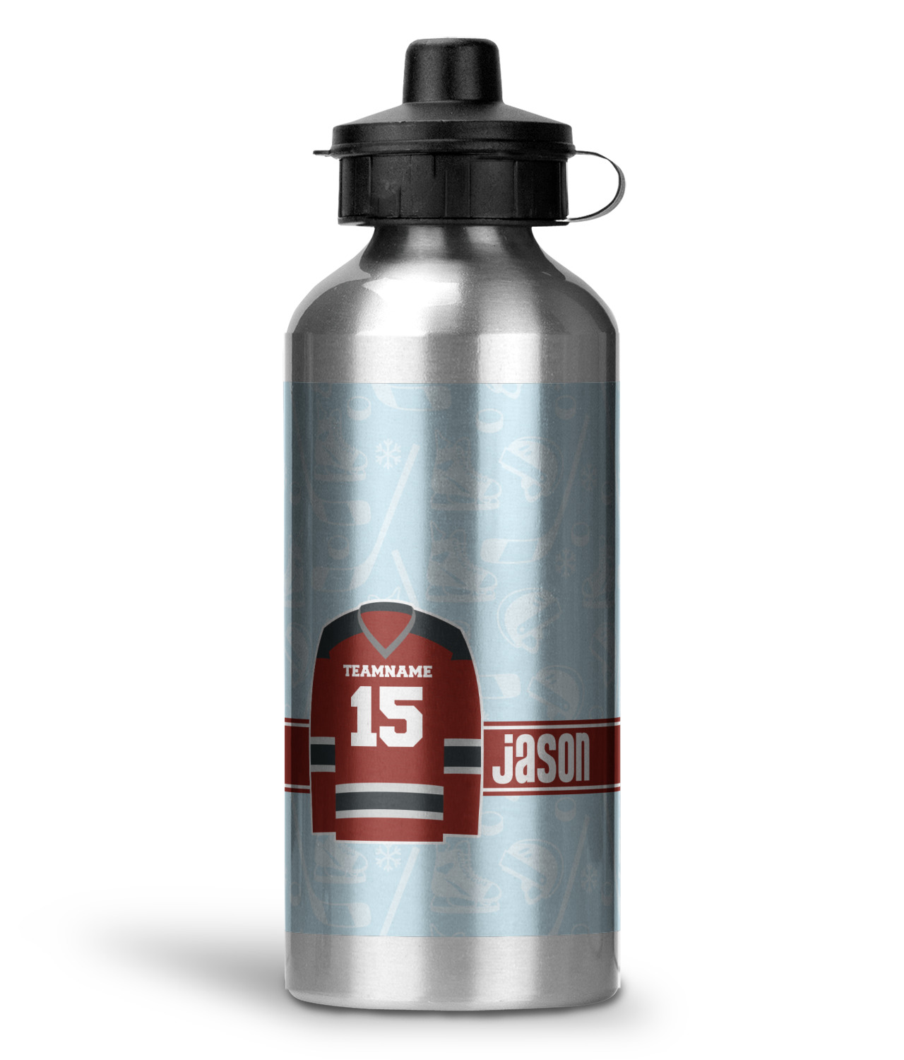 Hockey Water Bottle Aluminum 20 oz (Personalized) YouCustomizeIt