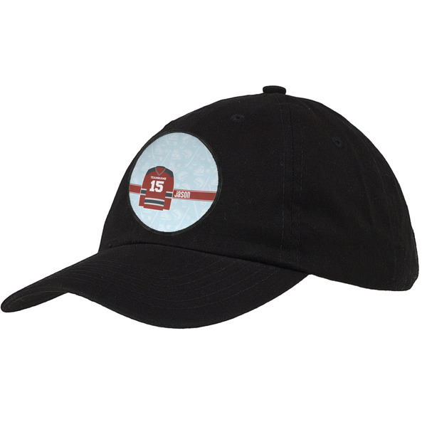 Custom Hockey Baseball Cap - Black (Personalized)