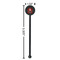 Hockey Black Plastic 5.5" Stir Stick - Round - Dimensions