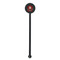 Hockey Black Plastic 5.5" Stir Stick - Round - Single Stick