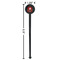 Hockey Black Plastic 7" Stir Stick - Round - Dimensions