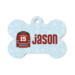 Hockey Bone Shaped Dog ID Tag - Small (Personalized)