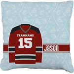 Hockey Faux-Linen Throw Pillow 26" (Personalized)