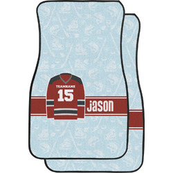 Hockey Car Floor Mats (Front Seat) (Personalized)