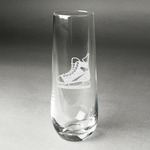 Hockey Champagne Flute - Stemless Engraved - Single