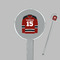 Hockey Clear Plastic 7" Stir Stick - Round - Closeup