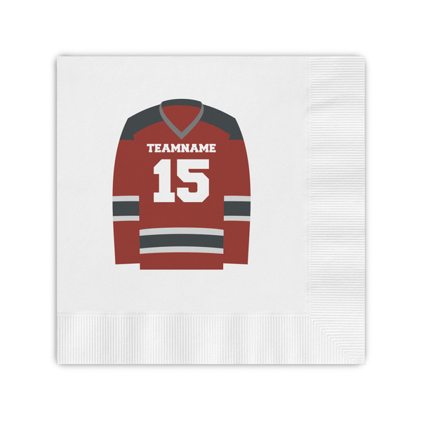 Custom Hockey Coined Cocktail Napkins (Personalized)