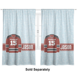 Hockey Curtain Panel - Custom Size (Personalized)