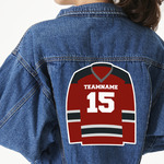 Hockey Twill Iron On Patch - Custom Shape - 3XL - Set of 4 (Personalized)