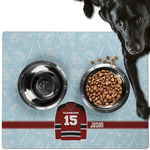 Hockey Dog Food Mat - Large w/ Name and Number