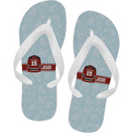 Hockey Flip Flops - Large (Personalized)