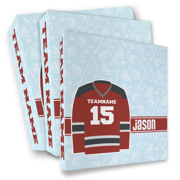 Custom Hockey 3 Ring Binder - Full Wrap (Personalized)