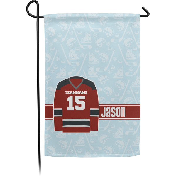 Custom Hockey Small Garden Flag - Double Sided w/ Name and Number