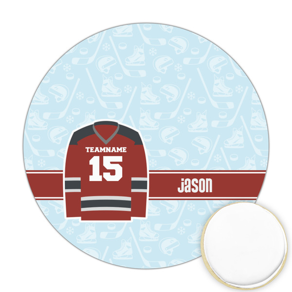 Custom Hockey Printed Cookie Topper - 2.5" (Personalized)