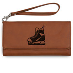 Hockey Ladies Leatherette Wallet - Laser Engraved - Rawhide