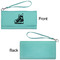 Hockey Ladies Wallets - Faux Leather - Teal - Front & Back View