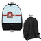 Hockey Large Backpack - Black - Front & Back View