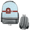 Hockey Large Backpack - Gray - Front & Back View