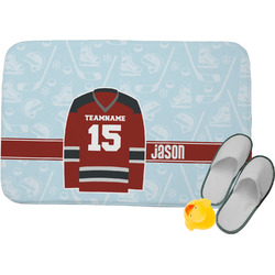 Hockey Memory Foam Bath Mat - 24"x17" (Personalized)