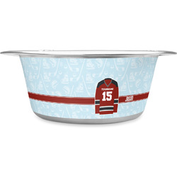 Hockey Stainless Steel Dog Bowl - Small (Personalized)