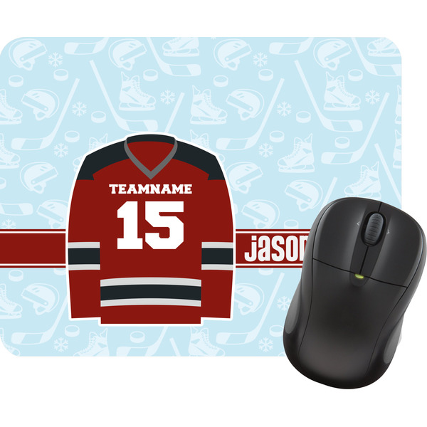 Custom Hockey Rectangular Mouse Pad (Personalized)