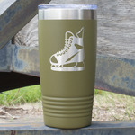 Hockey 20 oz Stainless Steel Tumbler - Olive - Double Sided (Personalized)